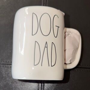 Rae Dunn Dog Dad White Ceramic Coffee Mug